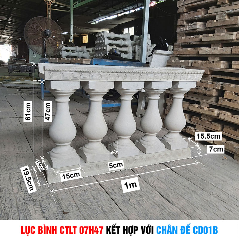 Lục bình CTLT 07H47 kết hợp chân đế CD01B Lục bình CTLT 07H47 kết hợp chân đế CD01B