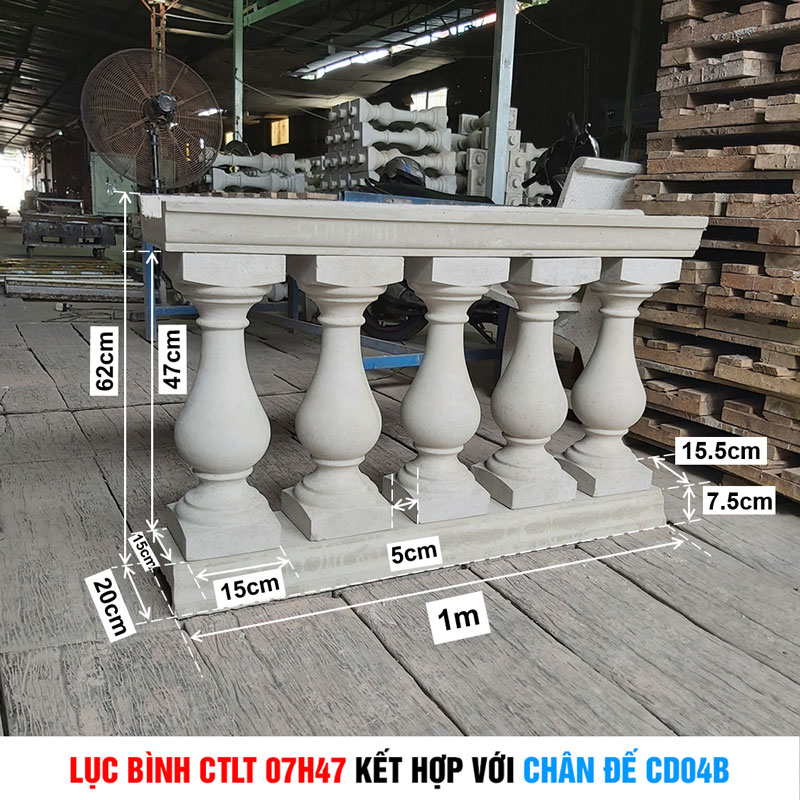 Lục bình CTLT 07H47 kết hợp chân đế CD04B Lục bình CTLT 07H47 kết hợp chân đế CD04B