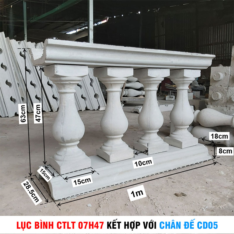 Lục bình CTLT 07H47 kết hợp chân đế CD05 Lục bình CTLT 07H47 kết hợp chân đế CD05