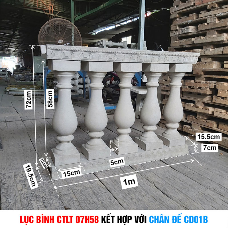Lục bình CTLT 07H58 kết hợp chân đế CD01B Lục bình CTLT 07H58 kết hợp chân đế CD01B