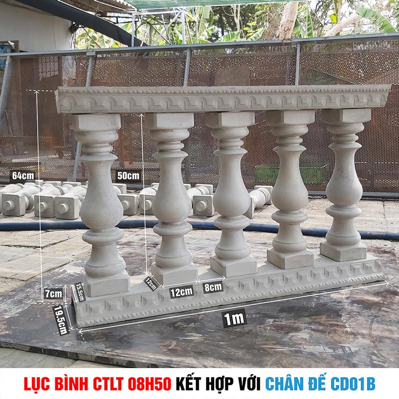 Lục bình CTLT 08H50 kết hợp chân đế CD01B Lục bình CTLT 08H50 kết hợp chân đế CD01B