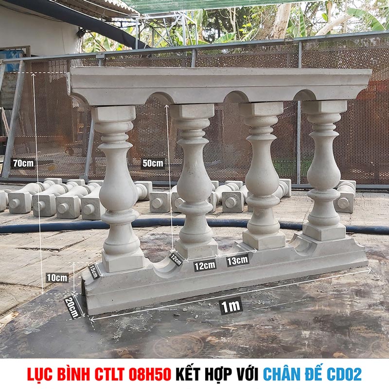 Lục bình CTLT 08H50 kết hợp chân đế CD02 Lục bình CTLT 08H50 kết hợp chân đế CD02