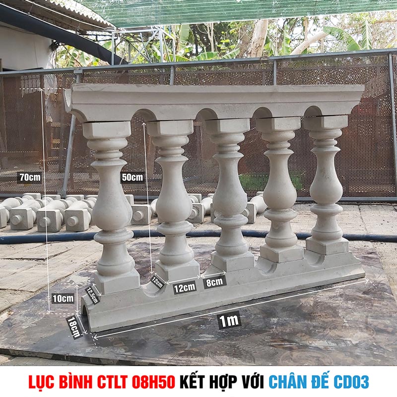 Lục bình CTLT 08H50 kết hợp chân đế CD03 Lục bình CTLT 08H50 kết hợp chân đế CD03