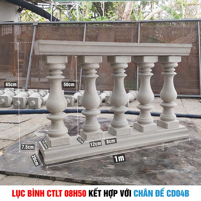 Lục bình CTLT 08H50 kết hợp chân đế CD04B Lục bình CTLT 08H50 kết hợp chân đế CD04B
