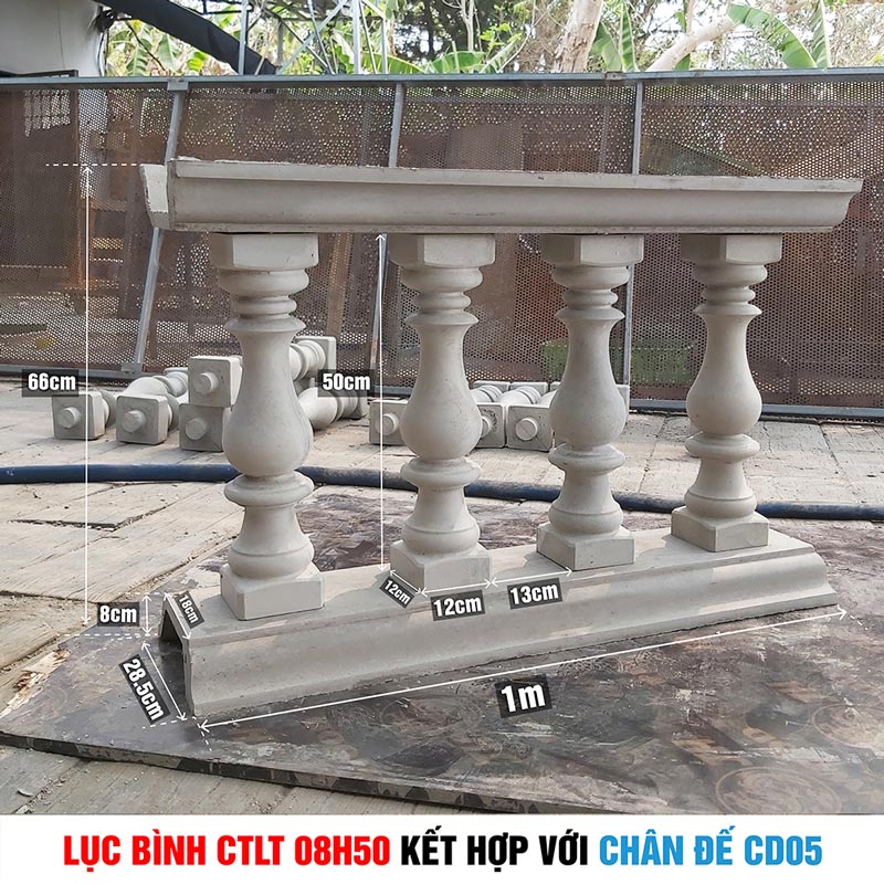 Lục bình CTLT 08H50 kết hợp chân đế CD05 Lục bình CTLT 08H50 kết hợp chân đế CD05