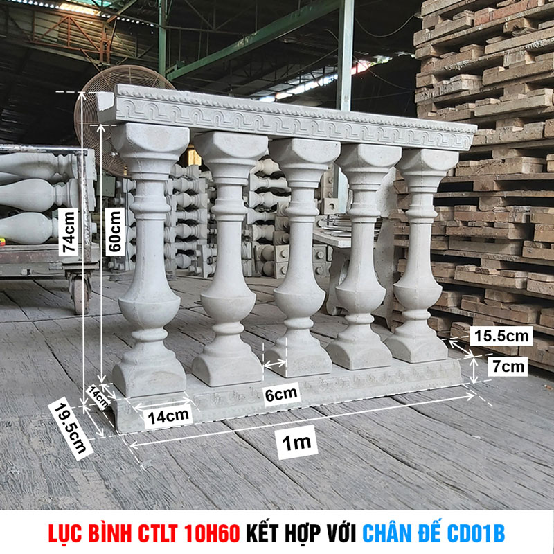 Lục bình CTLT 10H60 kết hợp chân đế CD01B Lục bình CTLT 10H60 kết hợp chân đế CD01B