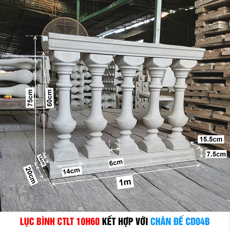 Lục bình CTLT 10H60 kết hợp chân đế CD04B Lục bình CTLT 10H60 kết hợp chân đế CD04B