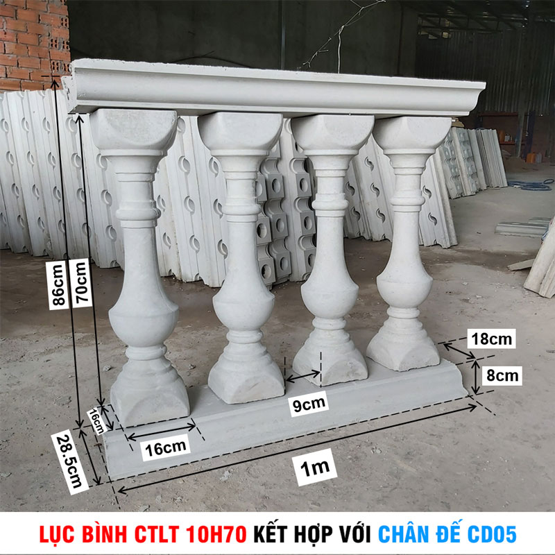 Lục bình CTLT 10H70 kết hợp chân đế CD05 Lục bình CTLT 10H70 kết hợp chân đế CD05