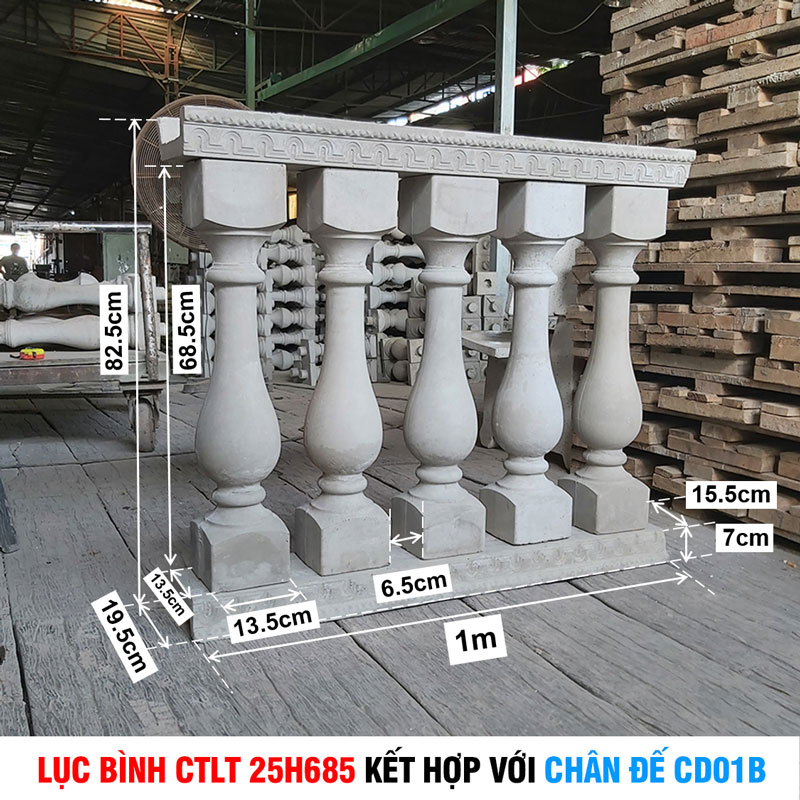 Lục bình CTLT 25H685 kết hợp chân đế CD01B Lục bình CTLT 25H685 kết hợp chân đế CD01B