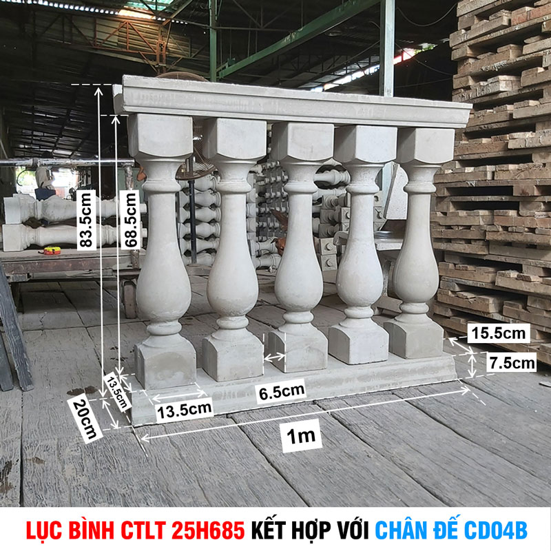 Lục bình CTLT 25H685 kết hợp chân đế CD04B Lục bình CTLT 25H685 kết hợp chân đế CD04B