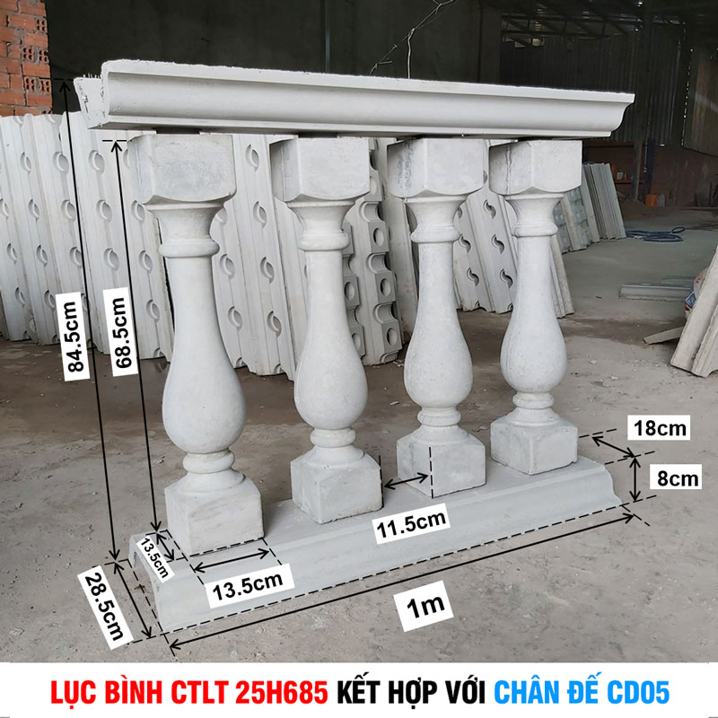 Lục bình CTLT 25H685 kết hợp chân đế CD05 Lục bình CTLT 25H685 kết hợp chân đế CD05
