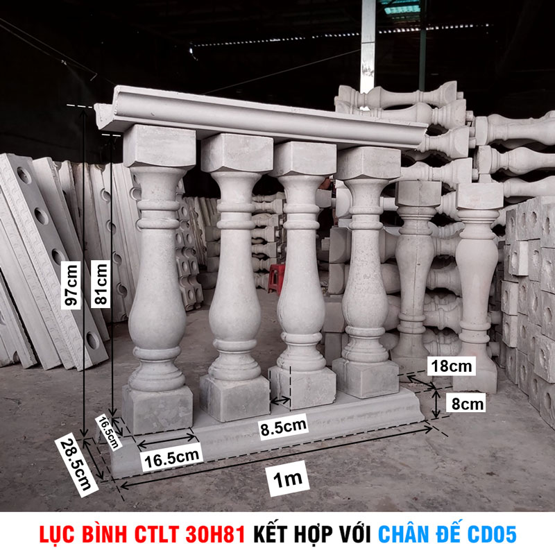Lục bình CTLT 30H81 kết hợp với chân đế CD05 Lục bình CTLT 30H81 kết hợp với chân đế CD05