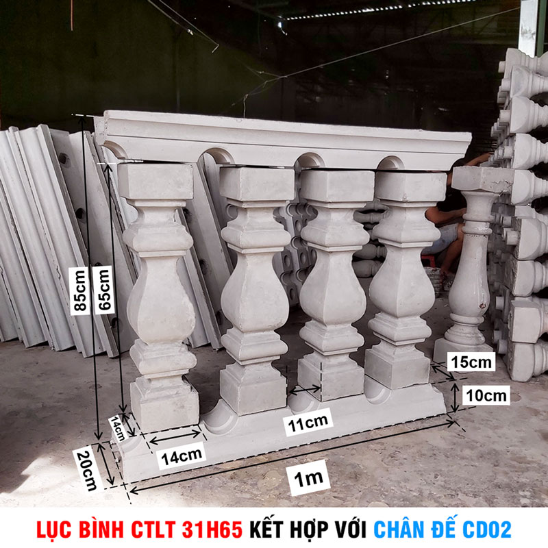 Lục bình CTLT 31H65 kết hợp chân đế CD05 Lục bình CTLT 31H65 kết hợp chân đế CD05