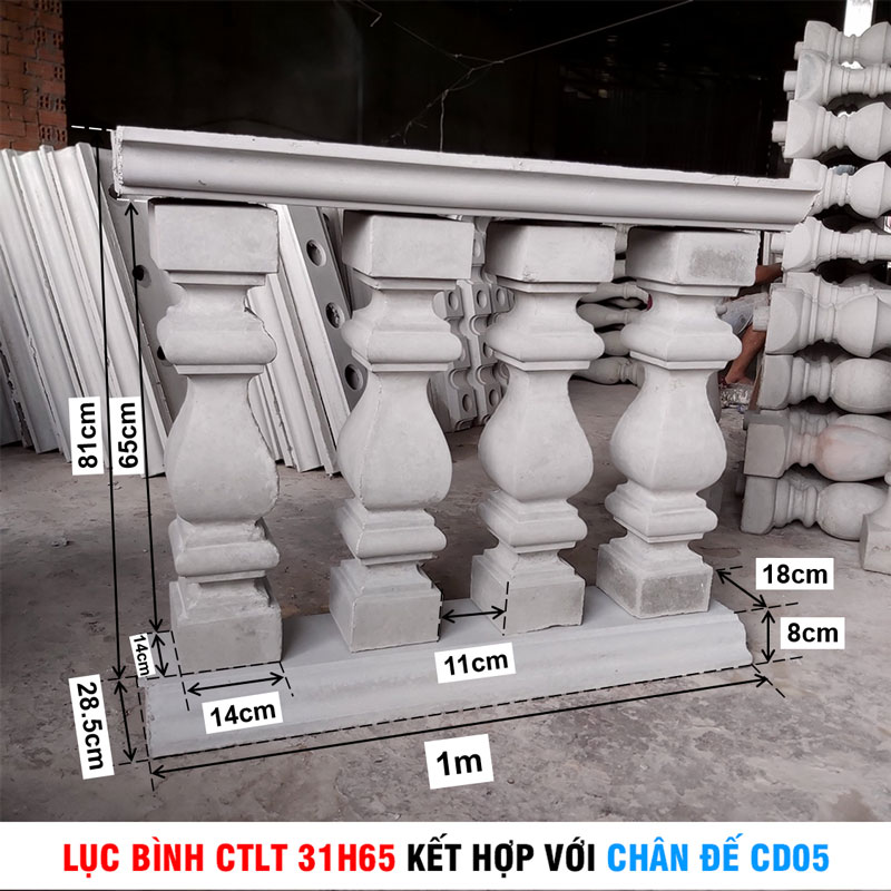 Lục bình CTLT 31H65 kết hợp chân đế CD02 Lục bình CTLT 31H65 kết hợp chân đế CD02