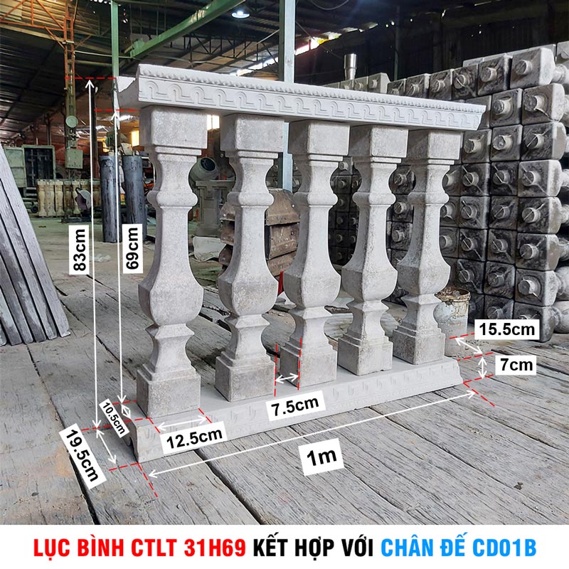 Lục bình CTLT 31H69 kết hợp với chân đế CD01B Lục bình CTLT 31H69 kết hợp với chân đế CD01B