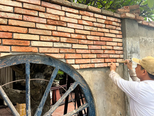 Công trình thực tế sử dụng gạch cổ cắt 4 mặt bìa