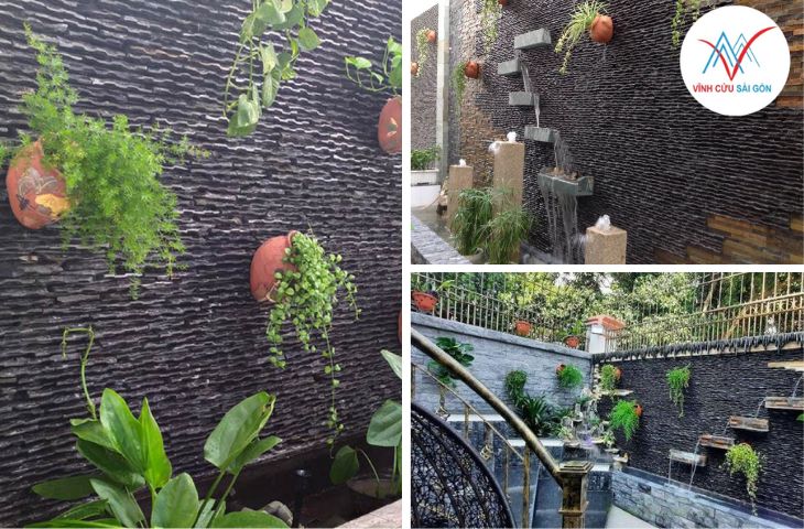 Mẫu đá răng lược đen ánh kim