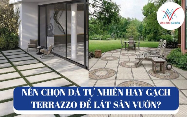 Nên chọn đá tự nhiên hay gạch terrazzo để lát sân vườn?