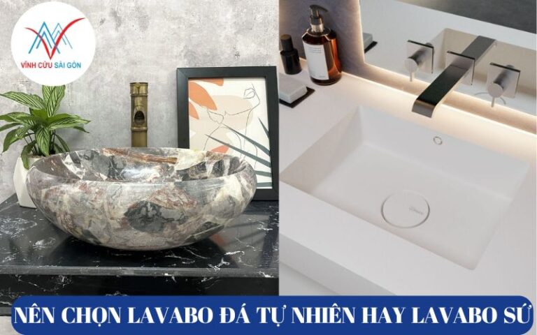 Nên chọn lavabo đá tự nhiên hay lavabo sứ?