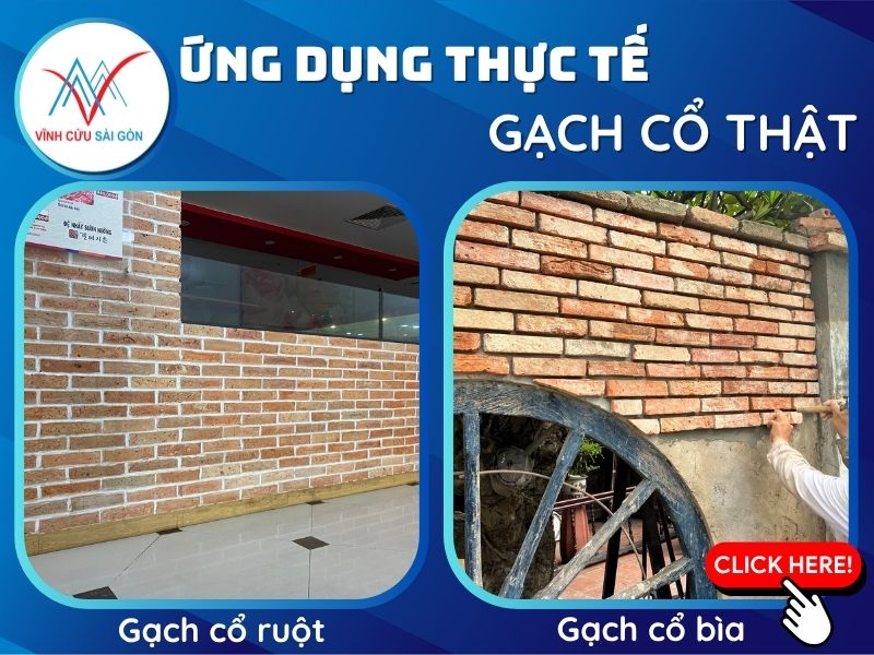 Ứng dụng gạch cổ thật (gạch cổ Pháp) trong thực tế Ứng dụng gạch cổ thật (gạch cổ Pháp) trong thực tế