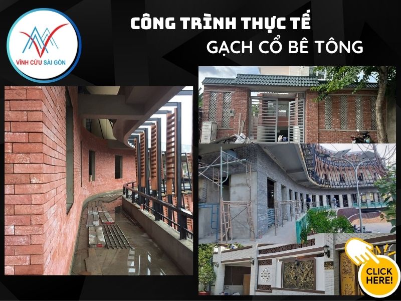 Công trình thực tế sử dụng gạch cổ bê tông Công trình thực tế sử dụng gạch cổ bê tông