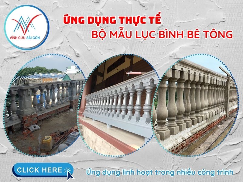 Bộ lục bình bê tông ứng dụng linh hoạt trong nhiều công trình