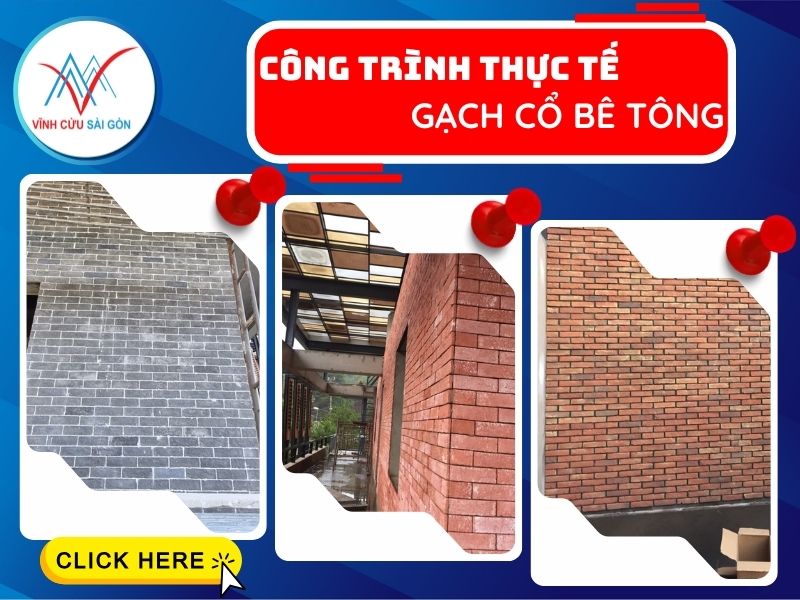 Công trình thực tế sử dụng gạch cổ bê tông