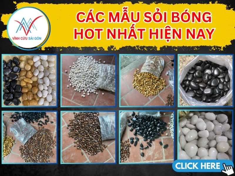 Sỏi bóng trang trí sân vườn