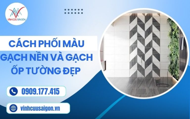 Phối màu gạch nền và gạch ốp tường