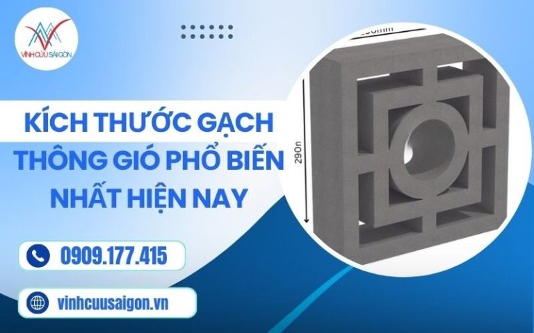 Kích thước gạch thông gió phổ biến nhất hiện nay chuẩn thi công