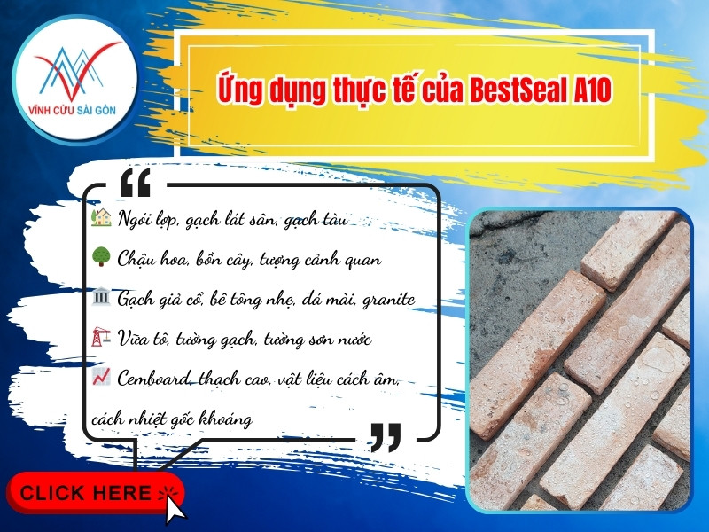 Ứng dụng thực tế của chống thấm BestSeal A10 Ứng dụng thực tế của chống thấm BestSeal A10
