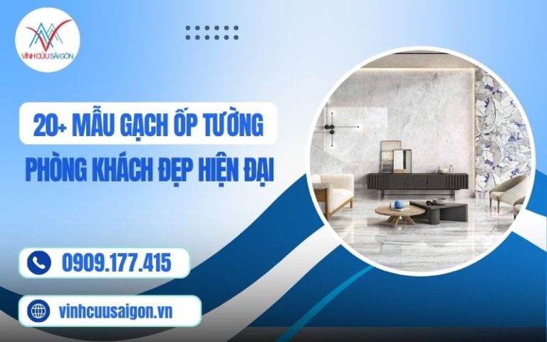 20+ Mẫu Gạch Ốp Tường Phòng Khách Đẹp Hiện Đại Sang Trọng