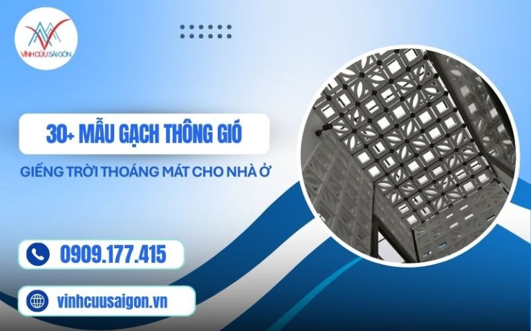 30+ Mẫu Gạch Thông Gió Giếng Trời Thoáng Mát Cho Nhà Ở