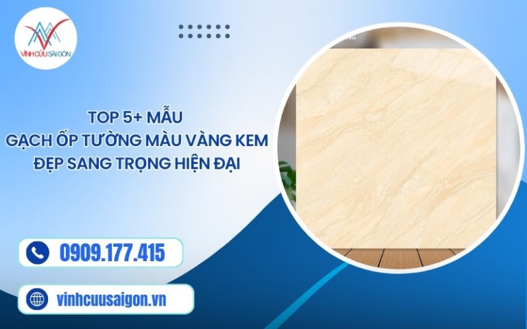 Gạch ốp tường màu vàng kem