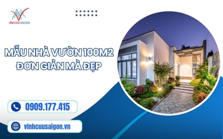 Mẫu nhà vườn 100m2