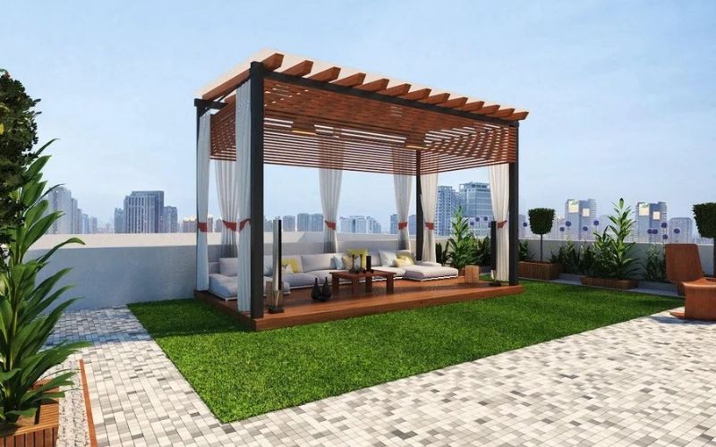 Nhà chòi gỗ sân thượng mini