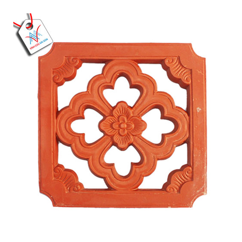 Gạch thông gió đất nung hoa bưởi VCSG-TG-B40 (40x40x5 cm)