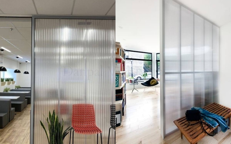 Vách ngăn Polycarbonate hiện đại