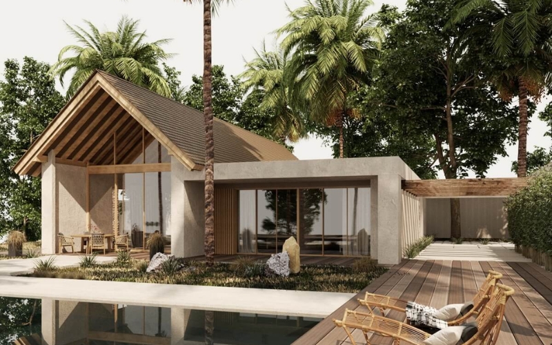 Villa sân vườn 1 tầng