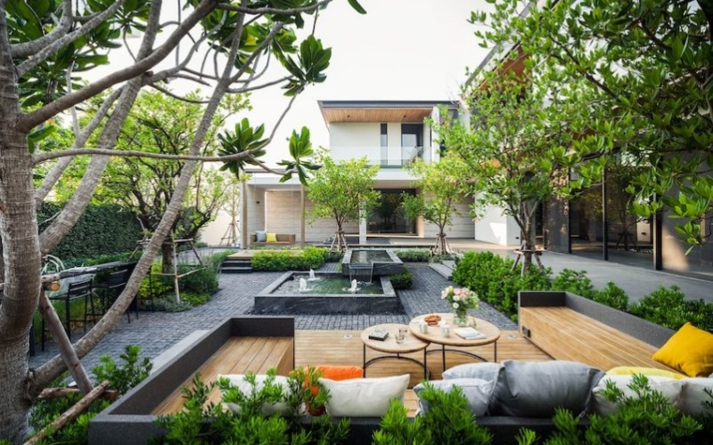 Villa sân vườn 2 tầng